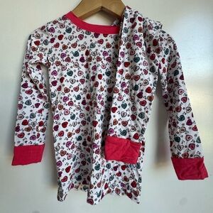 Dreamy ZZZ Valentine's Day Bamboo Conversation Hearts Pajama Set 2T NEW Pink Red